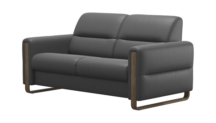 Stressless Fiona 2 Seater Sofa in Noblesse Grey Leather